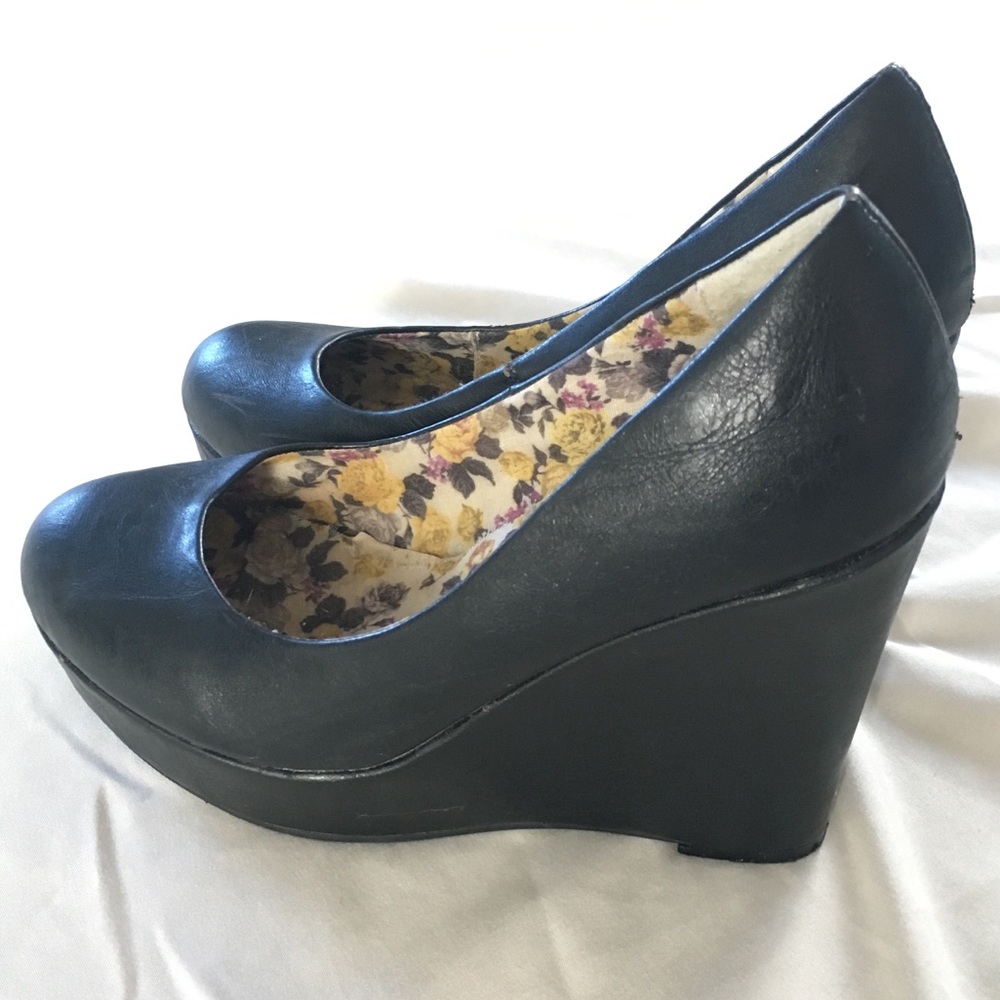 Black Wedge Heels - Steve Madden